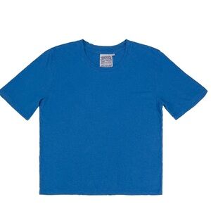 Jungmaven Silverlake Cropped Tee - Aqua Blue Small